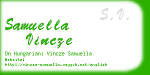samuella vincze business card